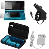 GTMax Black Eva Pouch Case + Clear LCD Screen Protector + Black Car Charger ....