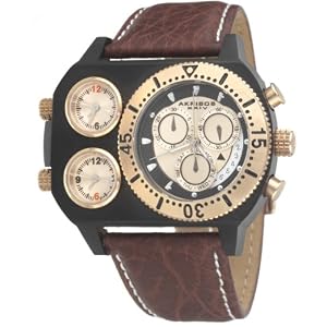 Akribos XXIV Men's AK405RG 'Time Machine' Triple Time-Zone Swiss Chronograph Watch