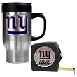 New York Giants 16oz Travel Mug & Tape Measure Gift Set - Primary Logo NFL Football