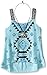 Beautees Girls' Sleeveless Tank Top with Screen Tank and Necklace