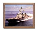 USS Cole DDG 67 Guided Missile Destroyer Naval Ship Military Wall Picture Oak Framed Art Print