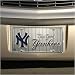 New York Yankees Silver Metal License Plate