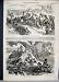 1858 Hop Pickers Resting Road Working Antique Print
