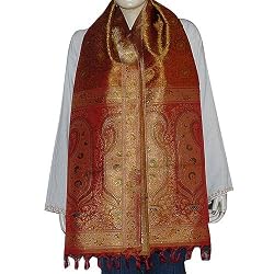 Scarf Wrap Brocade Silk Outerwear 22 x 72 inches