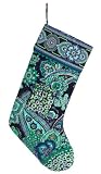Vera Bradley Christmas Stocking in Blue Rhapsody