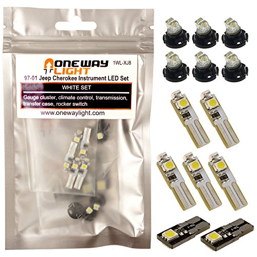 One Way Light Jeep Cherokee XJ & Wrangler TJ Instrument White LED Kit 1WL-XJ8