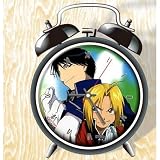 XINGQU Full Metal Alchemist Anime Colorful Design Twin Bell Alarm Clock, Black