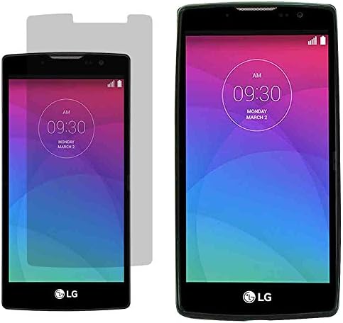 MGG Sleeve Cover Skin Case for All Carrier LG Magna H502G + Fitted Screen Protector-Black