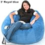 3' Ft. Royal Cozy Sac Bean Bag Chair Love Seat