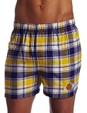 NBA Men's Los Angeles Lakers Legend Flannel Boxers (Purple/Gold, Medium)