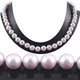 Single Strand 18 Inch 8MM Pink Shell Pearl Necklace