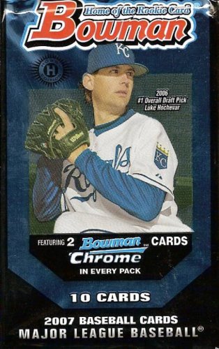 2007 Bowman Baseball Cards Sealed Hobby pack - 10 cards/pack including 2 chrome cards)