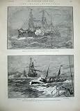 1889 WAR SHIPS RODNEY HERO TORPEDO BAIRD IRON-DUKE SEA