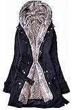 SaiDeng Women's Thick Plush Padded Detachable Liner Coat Jacket
