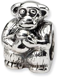 Sterling Silver Monkey Charm Bead Fits Pandora Chamilia Biagi Bracelet