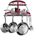 Range Kleen 2 Shelf Wall Mount Red Pot Rack
