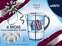 Brita - 103447 - Pack de 6 Cartouches Maxtra + 1 Carafe filtrante Fjord Blanche Nuit Offerte - 1.5 l d'eau filtrée - Technologie de filtration Maxtra