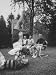 Berta de Fazio Eating Ice Cream from Reb Moore's Mouth in a Handstand Photographic Po...