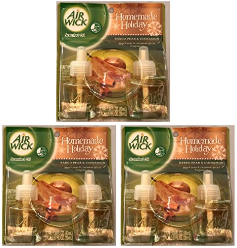 Air Wick Homemade Holiday Baked Pear & Cinnamon Twin Pack (Pack of 3)