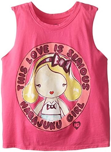 Harajuku Girls Big Girls' G Sleeveless T-Shirt, Hot Pink, Small