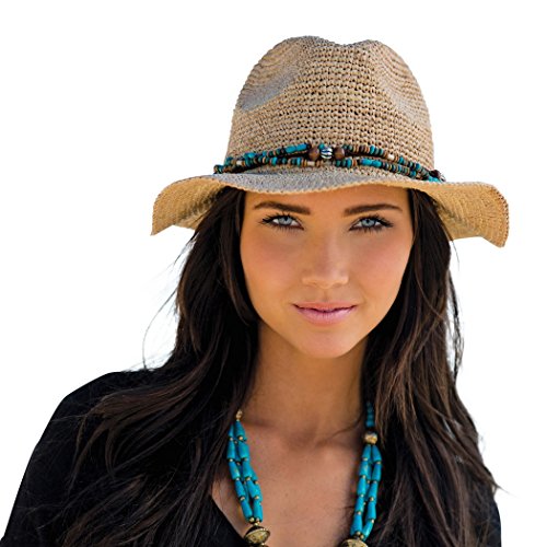 Kooringal Ladies Fedora Sun Beach Hat In Natural