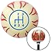 American Shifter 209773 Ivory Flame Shift Knob with M16 x 1.5 Insert (Blue 4 Speed Shift Pattern - 4RDL)