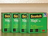 Scotch Magic Tape 810 Refill (3/4 in X 1500 in) 4 Rolls