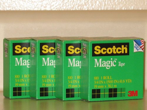 Scotch Magic Tape 810 Refill (3/4 in X 1500 in) 4 Rolls
