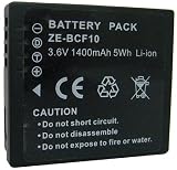 Zeikos ZE-BCF10 1400mAh Lithium Battery Replaces Panasonic BCF10