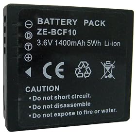 Zeikos ZE-BCF10 1400mAh Lithium Battery Replaces Panasonic BCF10 by 