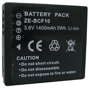 Zeikos ZE-BCF10 1400mAh Lithium Battery Replaces Panasonic BCF10 by Zeikos