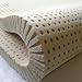 Pure Green Natural Latex Mattress Topper - Medium Firmness - 1 Inch - Queen Size (GOLS Certified Organic)