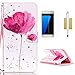 Galaxy S7 Edge Case,CASELAND [Colorful Painting] PU Leather Flip Wallet Case [Flower] with Card Slot Stand Case for Samsung Galaxy S7 Edge
