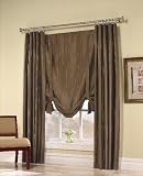 Review   / Pinstripe Taffeta Inverted Pleat Lined Window Curtain