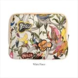 The SAK Women’s Artist Circle 104807 Canvas Laptop Bag,White Peace Print,One Size