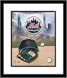 New York Mets MLB Framed 8x10 Photograph Team Logo and Baseball Cap Collage