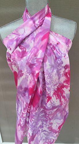 SARONG Pareo Silk, Beach Coverup, Shawl, Scarf, Stole, Hawaiian Dress, Hijab Scarf, Bikini Wrap, Turkish Towel, Maxi Shirt, Gifts