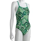 Speedo Women's Race Xtra Life Lycra Retro Floral Overall Print Axcel Back One Piece Swimsuit
