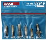 BOSCH 82949 6 Piece Router Bit Set, 1/4" Shank