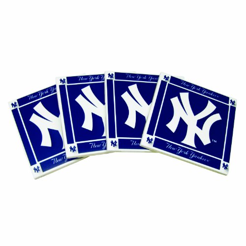 MLB New York Yankees 4pk Ceramic Coasters