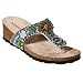 Women's Merona® Elva Beaded Wedge Sandals - Beige/Turquoise