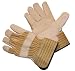 G & F 6431L-3 Premium Cowhide Leather Gloveswith Double Patch Palm and Rubberized Safety Cuff, 3-Pair, Large