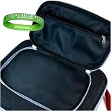Apple Ipad Tablet Carrying Case Hard Cube Case with Sholder Strap and Attached Pocket for ipad Accessories ( ipad Tablet 3G , ipad Tablet wifi , ipad Tablet wifi + 3G, 16gb, 32 gb , 64gb ) ** BLACK - RED ** + Vangoddy Live * Laugh * Love Wrist band