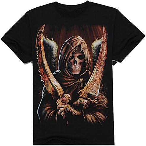 Bs1981 Hip Hop Rock Punk Harajuku Style Tee 3D Printing Shirts Size XL