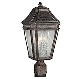 Feiss OL11307WCT 3-Light Outdoor Post Light Fixture by Lumtopia--DROPSHIP [並行輸入品]