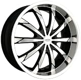 DIP Slack D66 Black Wheel with Machined Face and Lip (18x7.5)