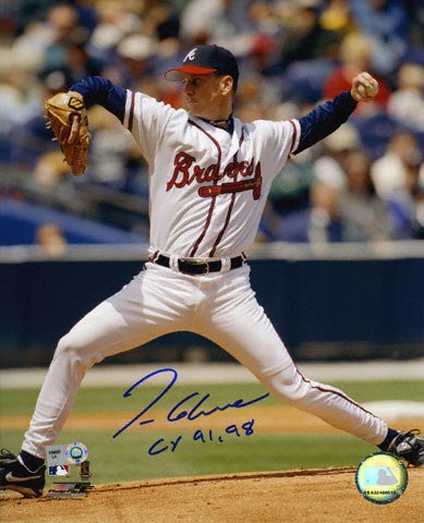 Mounted Memories Atlanta Braves Tom Glavine Autographed 8X10 Photo W/ 1995 World Series Mvp Inscription
