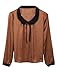 Allegra K Lady Peter Pan Collar Polka Dot Blouses Long Sleeve Fall Tops