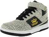 TROOP Pro Edition Mens Shoes Leather Sneakers High Tops Light Grey/Black