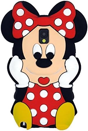 S5 Case,Galaxy S5 Case,Galaxy S5 Minnie Case,Tribe-Tiger 3D Cute Cartoon Mouse Minnie Soft Silicon Gel Rubber Case Cover Skin for Samsung Galaxy S5 i9600(Red Minnie)